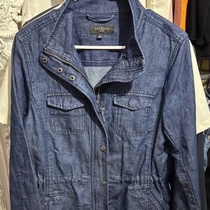 Talbots Petite Lp Women's Utility Jacket in Dark Blue